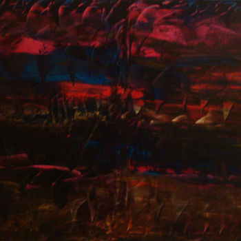 Peinture intitulée "Horizons lointains" par Michel Aucoin, Œuvre d'art originale, Acrylique