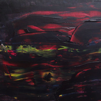 Pintura titulada "Paysage nocturne" por Michel Aucoin, Obra de arte original, Acrílico
