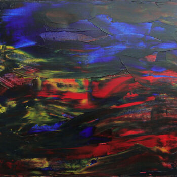 Картина под названием "Univers nocturne 2" - Michel Aucoin, Подлинное произведение искусства, Акрил