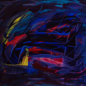 Peinture intitulée "Oiseau de nuit" par Michel Aucoin, Œuvre d'art originale, Acrylique