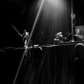 Φωτογραφία με τίτλο "pêche de nuit, les…" από Michel Babkine, Αυθεντικά έργα τέχνης, Ψηφιακή φωτογραφία