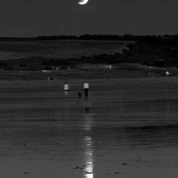 摄影 标题为“Face à la lune” 由Michel Babkine, 原创艺术品, 数码摄影