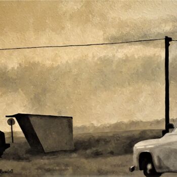 Painting titled "Autostopowitz" by Michel Baudet, Original Artwork, Acrylic