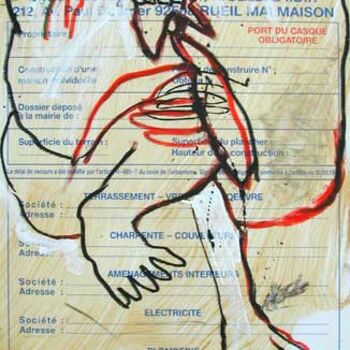 "Maison familiale" başlıklı Tablo Michel Berberian tarafından, Orijinal sanat