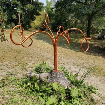 Скульптура под названием "Changement climatiq…" - Michel Boisvert (JAM), Подлинное произведение искусства, Нержавеющая сталь