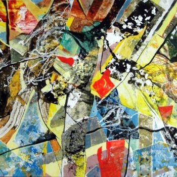 Painting titled "Kandinsky merci" by Michel Buret, Original Artwork