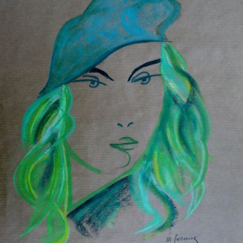Drawing titled "Sonia" by Michel Castanier, Original Artwork, Pastel