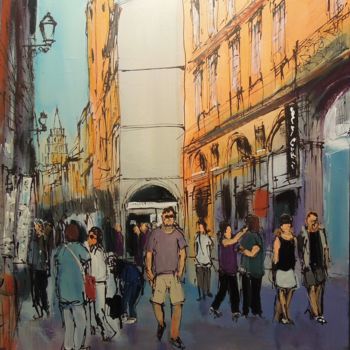Painting titled "Toulouse, rue du Ta…" by Michel Castel, Original Artwork, Acrylic