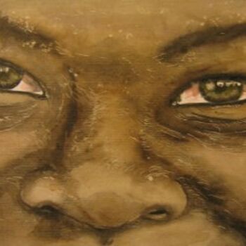 Ζωγραφική με τίτλο "JEUNE AFRICAIN" από Michel Cendra-Terrassa, Αυθεντικά έργα τέχνης