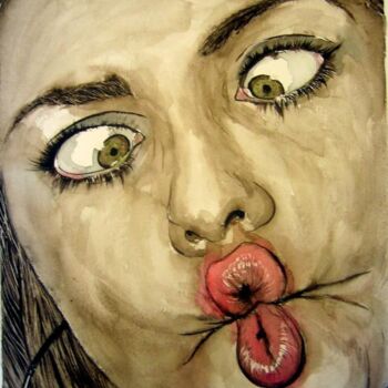 Картина под названием "Mme CULDEPOULE" - Michel Cendra-Terrassa, Подлинное произведение искусства