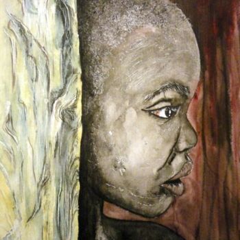 Painting titled "PEUR  AFRICAINE" by Michel Cendra-Terrassa, Original Artwork