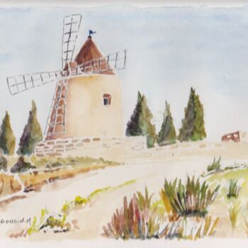绘画 标题为“Moulin de Daudet” 由Michel Chagourin, 原创艺术品