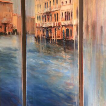Painting titled "Venise grand Canal" by Michel Colin, Original Artwork, Oil