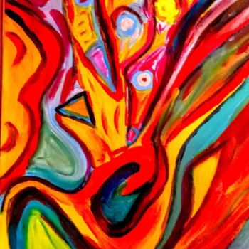 Painting titled "Un univer" by Tomy, Original Artwork, Acrylic