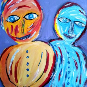 Painting titled "Le double" by Tomy, Original Artwork, Acrylic