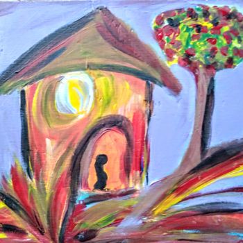 Malerei mit dem Titel "La maison des souve…" von Tomy, Original-Kunstwerk, Acryl