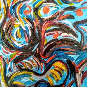 Painting titled "Le cahot" by Tomy, Original Artwork, Acrylic