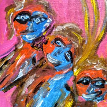 Painting titled "Les origines" by Tomy, Original Artwork, Acrylic