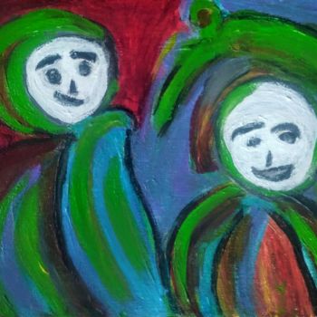 Painting titled "Pierrot" by Tomy, Original Artwork, Acrylic