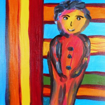 Peinture intitulée "L' adolescent" par Tomy, Œuvre d'art originale, Huile