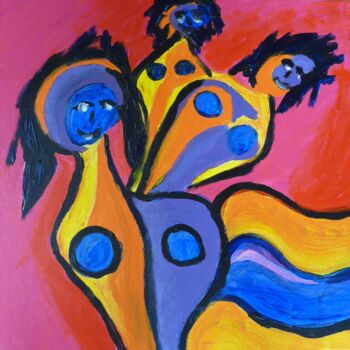 Painting titled "Les soupirs" by Tomy, Original Artwork, Acrylic