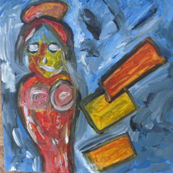Pintura intitulada "UNE FEMME" por Tomy, Obras de arte originais