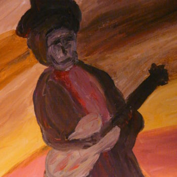Peinture intitulée "Le musicien du dése…" par Tomy, Œuvre d'art originale