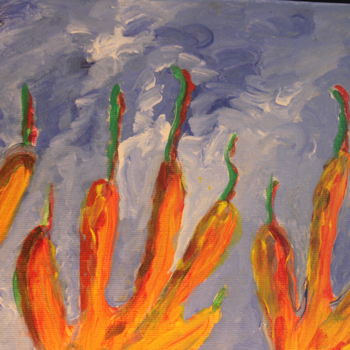 Painting titled "Les mains" by Tomy, Original Artwork
