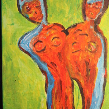 Painting titled "Les siamoises" by Tomy, Original Artwork