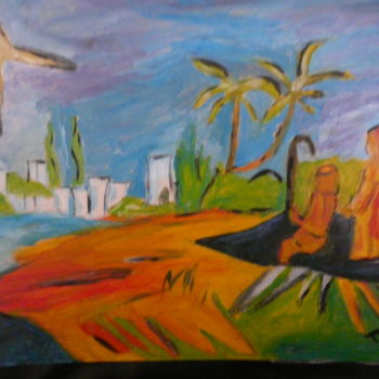 Картина под названием "L ETOILE DE DAVID" - Tomy, Подлинное произведение искусства, Масло