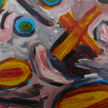 Painting titled "CHEMIN DE CROIX" by Tomy, Original Artwork, Acrylic