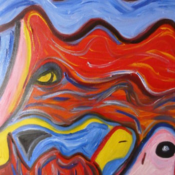 Painting titled "Tsunami" by Tomy, Original Artwork, Oil