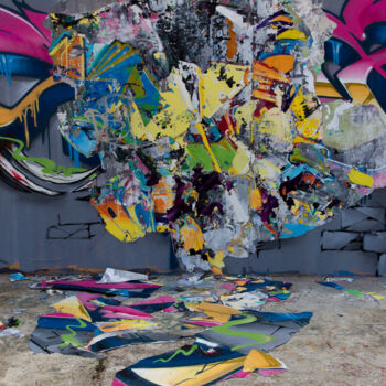 Fotografie getiteld "Graff Park 10" door Michel Daumergue, Origineel Kunstwerk, Digitale fotografie Gemonteerd op Aluminium