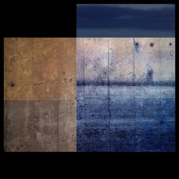 Fotografia intitolato "Mer Mur 08" da Michel Daumergue, Opera d'arte originale, Fotografia digitale Montato su Alluminio