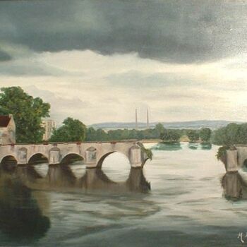 제목이 "le vieux pont de Li…"인 미술작품 Michel De Ruyck로, 원작, 기름