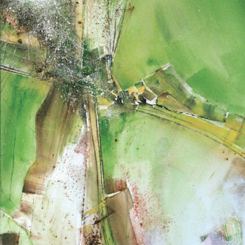 Peinture intitulée "Faille verticalisée…" par Michel Dt., Œuvre d'art originale