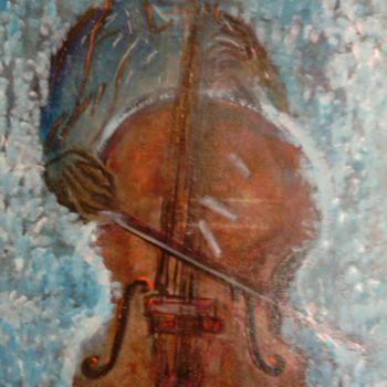 Painting titled "L'âme du violoncelle" by Rivafabre, Original Artwork, Acrylic