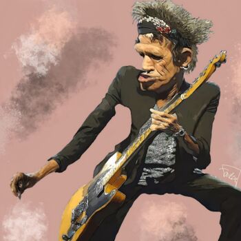 "keith Richards" başlıklı Dijital Sanat Michel Fourgon tarafından, Orijinal sanat, Dijital Resim