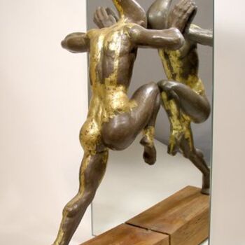Sculpture titled "YIN AGAINST YANG" by Michel Gautier, Original Artwork