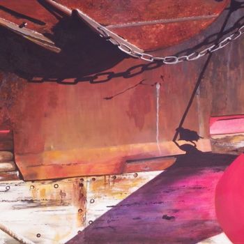 Картина под названием "A Port-Vendres" - Michel Godard, Подлинное произведение искусства, Акрил Установлен на Деревянная рам…