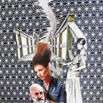 Collages intitolato "ANALYSE" da Michel Goldberg, Opera d'arte originale, Collages Montato su Cartone