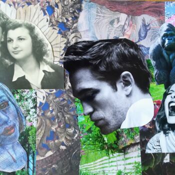Collages intitulée "AMOUR" par Michel Goldberg, Œuvre d'art originale, Collages