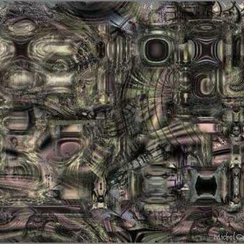 Digitale Kunst mit dem Titel "Mur-machine" von Michel Grimard, Original-Kunstwerk