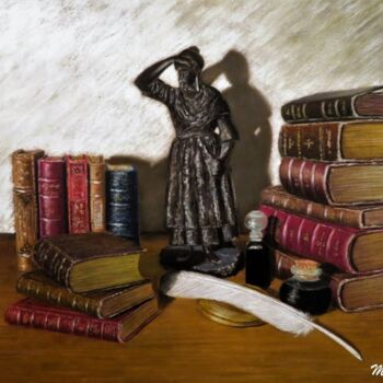 Dibujo titulada "Apprentissage de la…" por Michel Guillet, Obra de arte original, Pastel