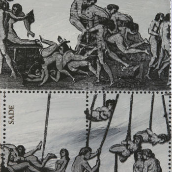 Impressões e gravuras intitulada "Fête Sadienne #05" por Hosszu, Obras de arte originais, Serigrafia