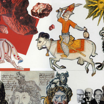 Collages intitolato "01 Bélier" da Hosszu, Opera d'arte originale, Stampa digitale