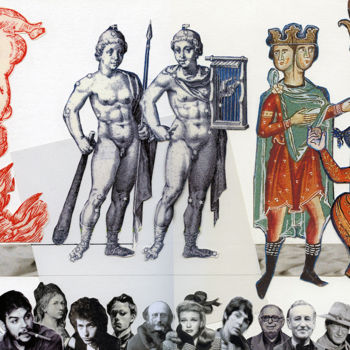 Collages titled "03 Gémeaux" by Hosszu, Original Artwork, Digital Print