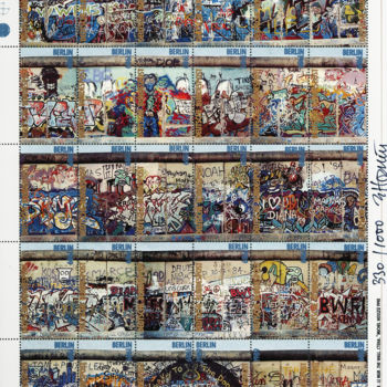 Gravures & estampes intitulée "Mur de Berlin (x30)…" par Hosszu, Œuvre d'art originale, Papier