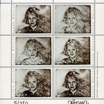 Druckgrafik mit dem Titel "Searâ sanguine -Tim…" von Hosszu, Original-Kunstwerk, Lithographie