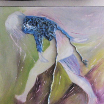 Pittura intitolato "Errance humaine" da Michel Lacroix, Opera d'arte originale, String Art